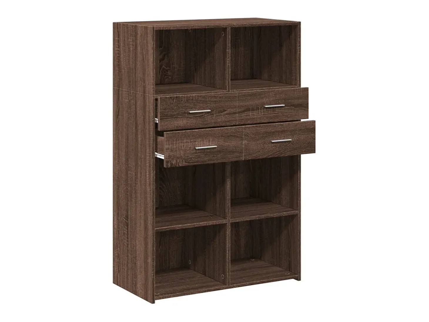 Aparador cómoda cómoda armario mueble organizador cocina salón salón alto 80 x 42,5 x 124 cm madera contrachapada marrón 02_0033929