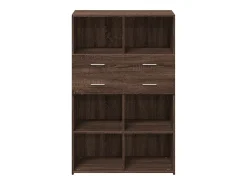 Aparador cómoda cómoda armario mueble organizador cocina salón salón alto 80 x 42,5 x 124 cm madera contrachapada marrón 02_0033929