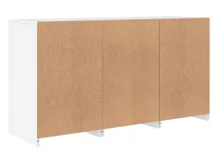 Aparador cómoda cómoda armario mueble organizador cocina salón salón con luces LED 123 x 37 x 67 cm blanco 02_0029826