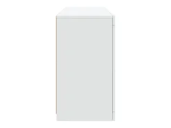 Aparador cómoda cómoda armario mueble organizador cocina salón salón con luces LED 123 x 37 x 67 cm blanco 02_0029826