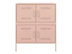 Aparador Cómoda Cómoda Armario Unidad de Almacenamiento Organizador Cocina Salón Salón 68 x 39 x 79 cm Acero Rosa 02_0036215