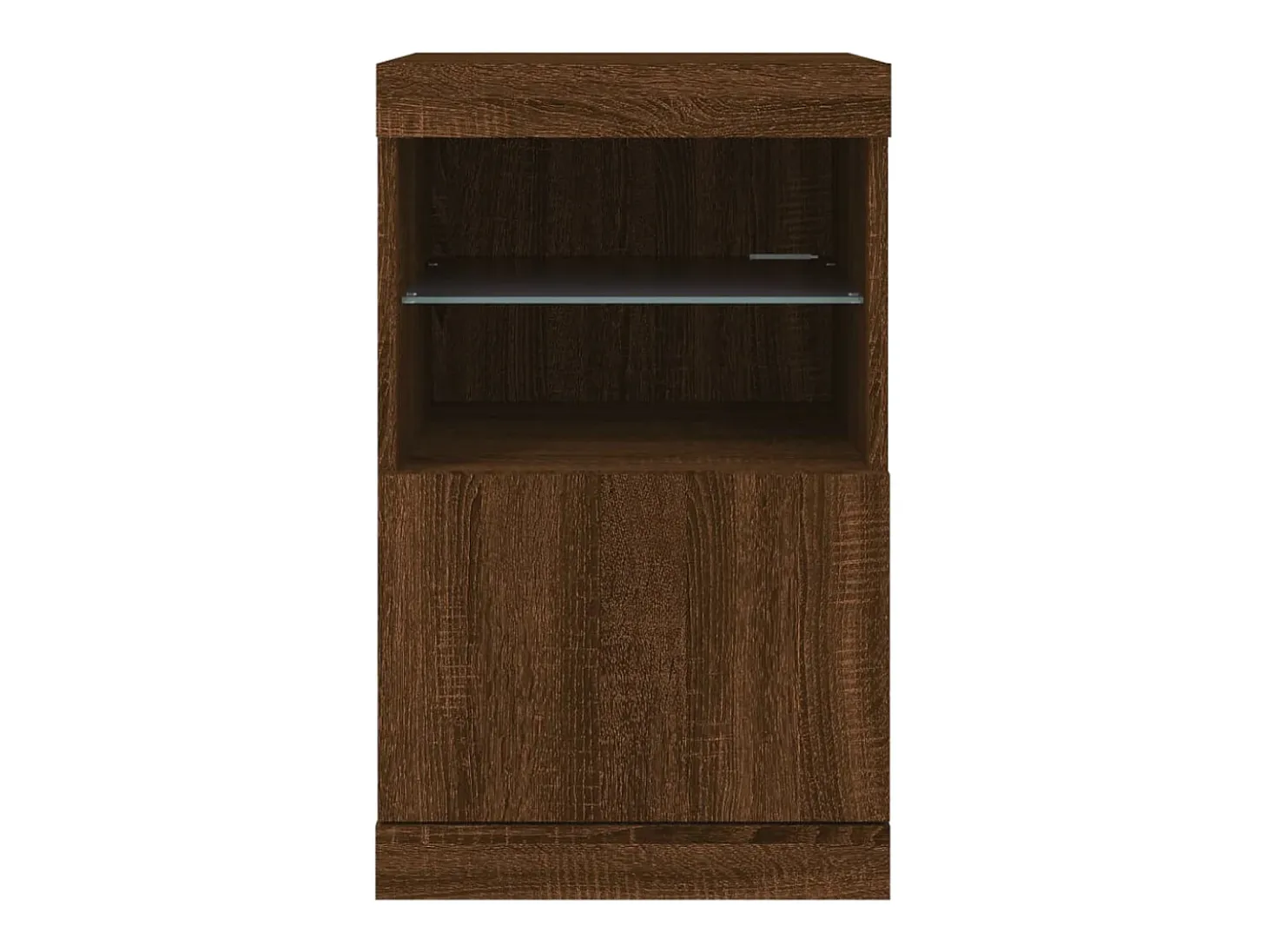 Aparador cómoda cómoda armario mueble organizador cocina salón salón con luces LED 41 x 37 x 67 cm marrón 02_0029924