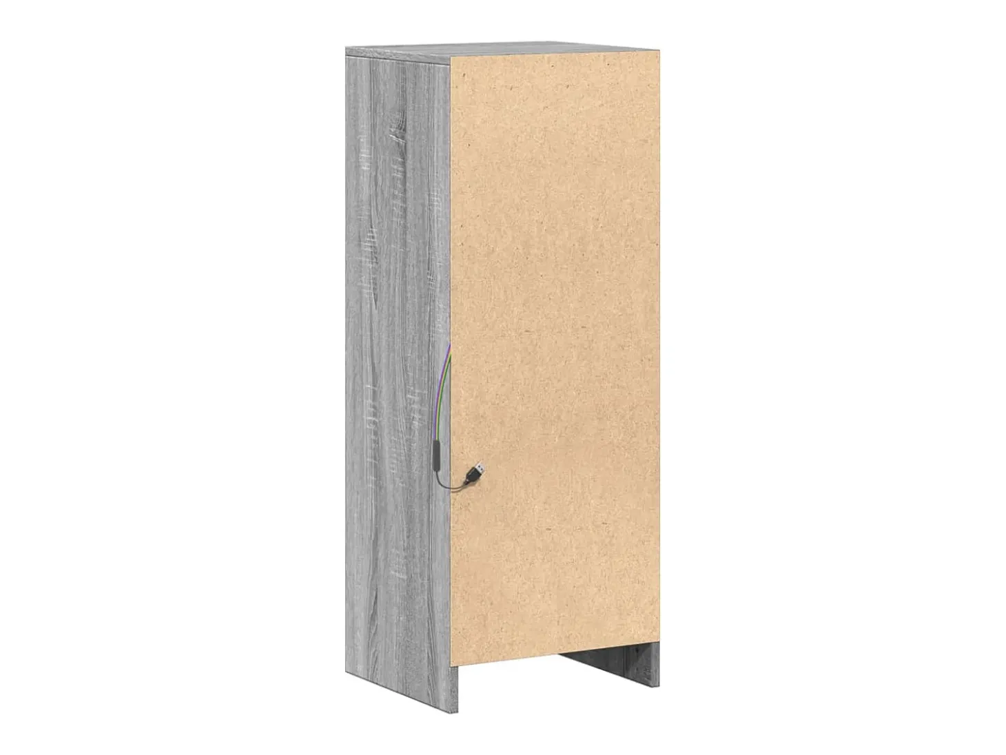 Aparador cómoda cómoda armario mueble organizador cocina salón salón con LED Sonoma 38 x 34 x 100 cm madera contrachapada gris 02_0029818