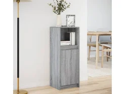 Aparador cómoda cómoda armario mueble organizador cocina salón salón con LED Sonoma 38 x 34 x 100 cm madera contrachapada gris 02_0029818