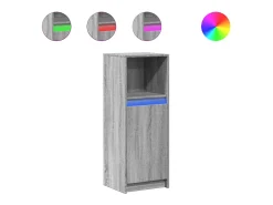 Aparador cómoda cómoda armario mueble organizador cocina salón salón con LED Sonoma 38 x 34 x 100 cm madera contrachapada gris 02_0029818