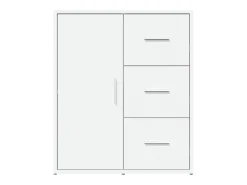 Aparador cómoda cómoda armario mueble organizador cocina salón salón 60 x 31 x 70 cm madera contrachapada blanco 02_0030343