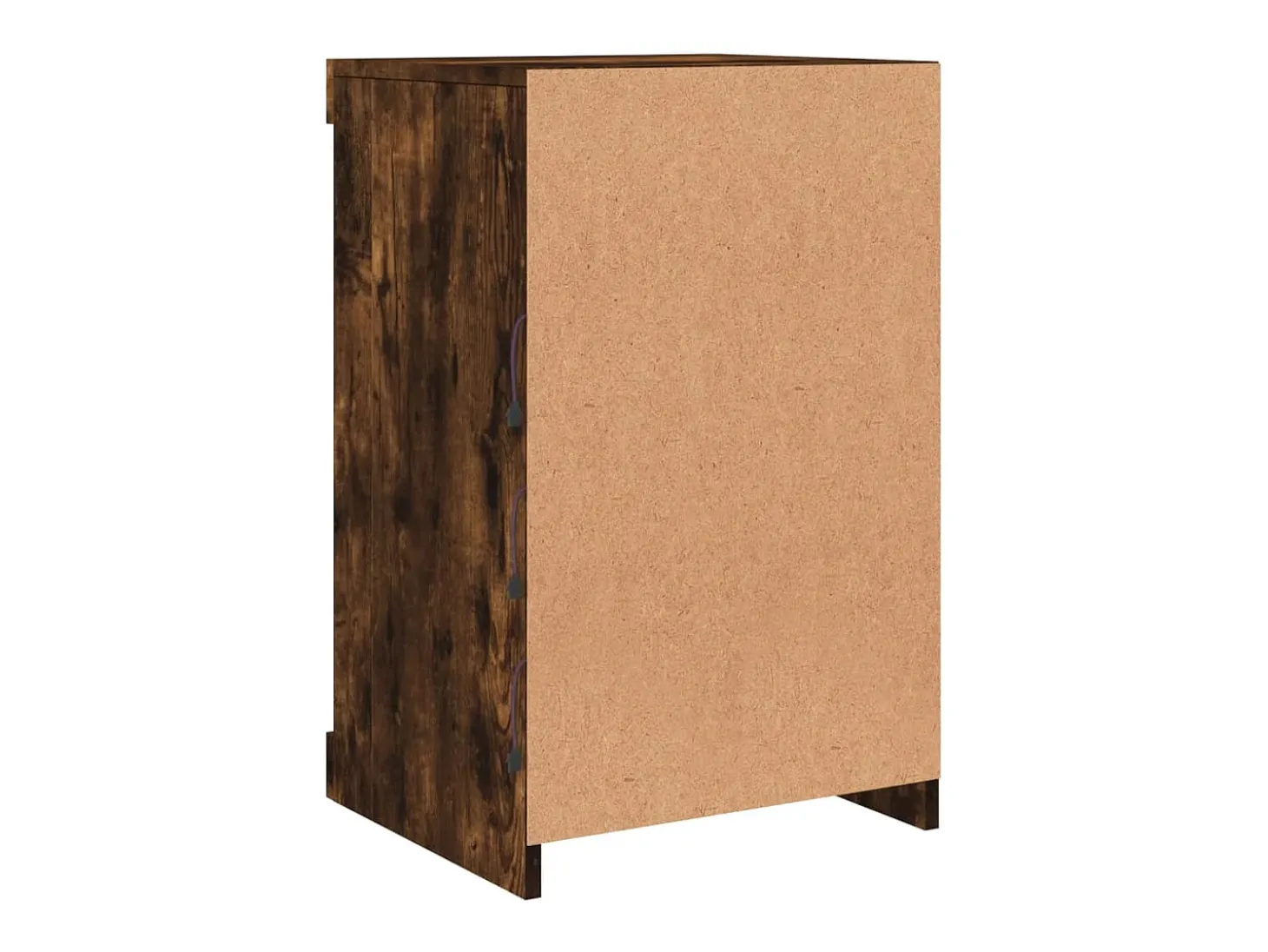 Aparador cómoda cómoda armario mueble organizador cocina salón salón con luces LED 41 x 37 x 67 cm marrón 02_0029886