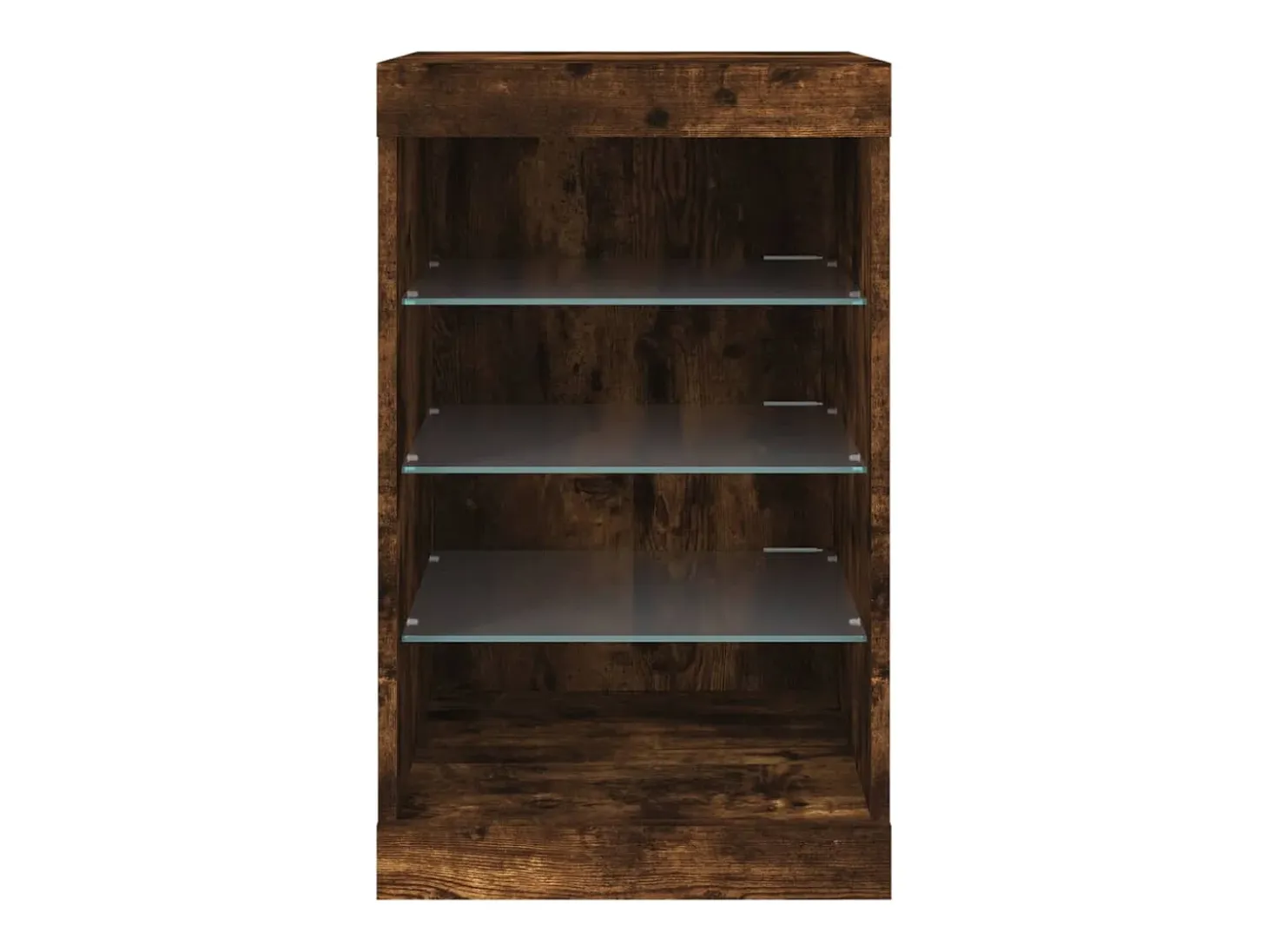 Aparador cómoda cómoda armario mueble organizador cocina salón salón con luces LED 41 x 37 x 67 cm marrón 02_0029886