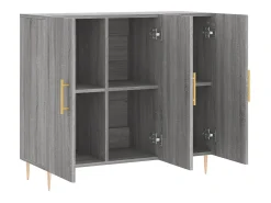 Aparador cómoda cómoda armario mueble organizador cocina salón salón Sonoma 90 x 34 x 80 cm madera contrachapada gris 02_0036549