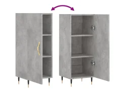 Aparador cómoda cómoda armario mueble organizador cocina salón salón 34,5 x 34 x 90 cm madera contrachapada gris 02_0031883