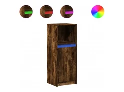 Aparador cómoda cómoda armario mueble organizador cocina salón salón con LED 38 x 34 x 100 cm madera contrachapada marrón 02_0029778