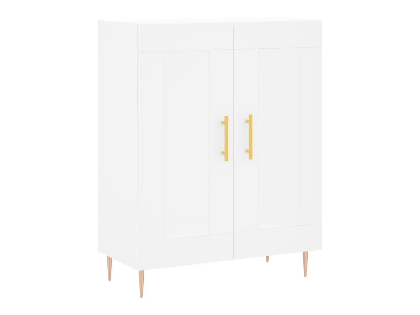 Aparador cómoda cómoda armario mueble organizador cocina salón salón alto 69,5 x 34 x 180 cm madera contrachapada blanco 02_0032614