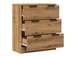 Aparador cómoda cómoda armario unidad de almacenamiento organizador cocina salón sala de manualidades 60 x 30 x 70 cm madera contrachapada marrón 02_0030813