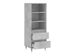Aparador cómoda cómoda armario mueble organizador cocina salón salón alto 40 x 36 x 110 cm madera contrachapada gris 02_0034434