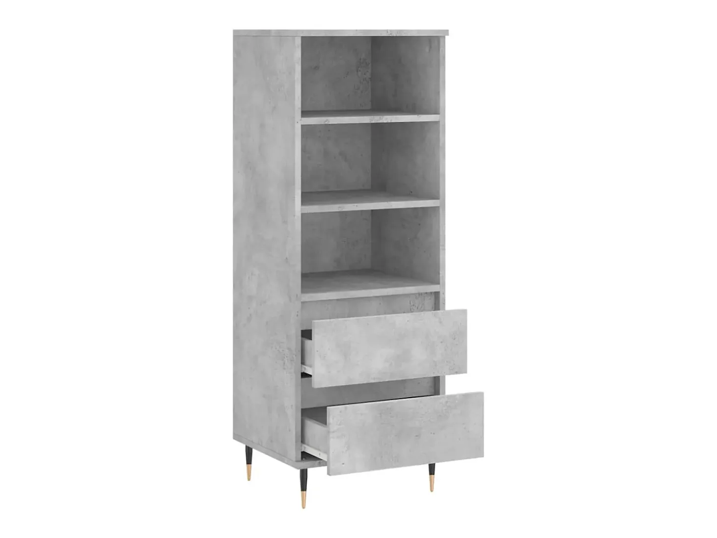 Aparador cómoda cómoda armario mueble organizador cocina salón salón alto 40 x 36 x 110 cm madera contrachapada gris 02_0034434