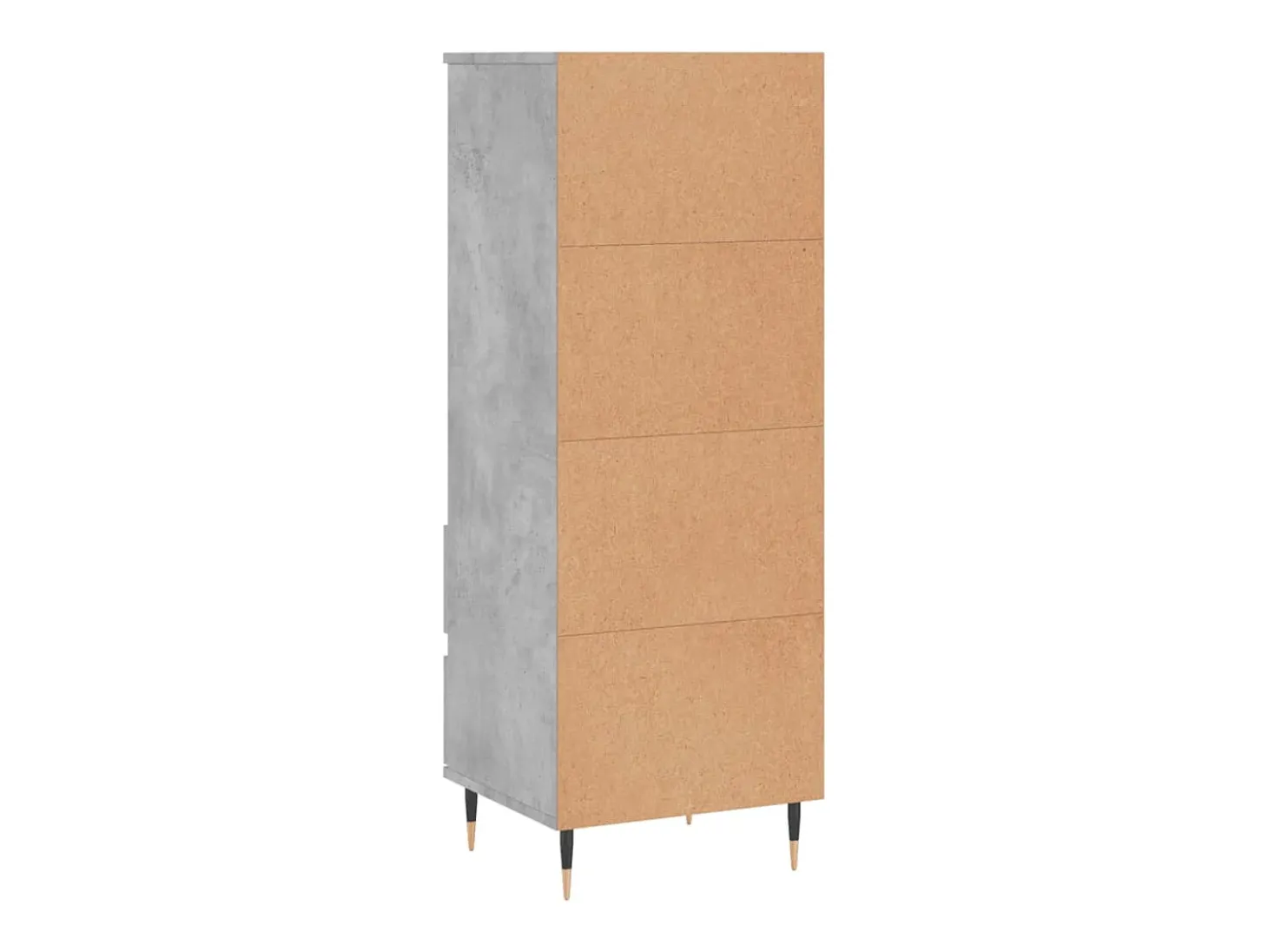 Aparador cómoda cómoda armario mueble organizador cocina salón salón alto 40 x 36 x 110 cm madera contrachapada gris 02_0034434