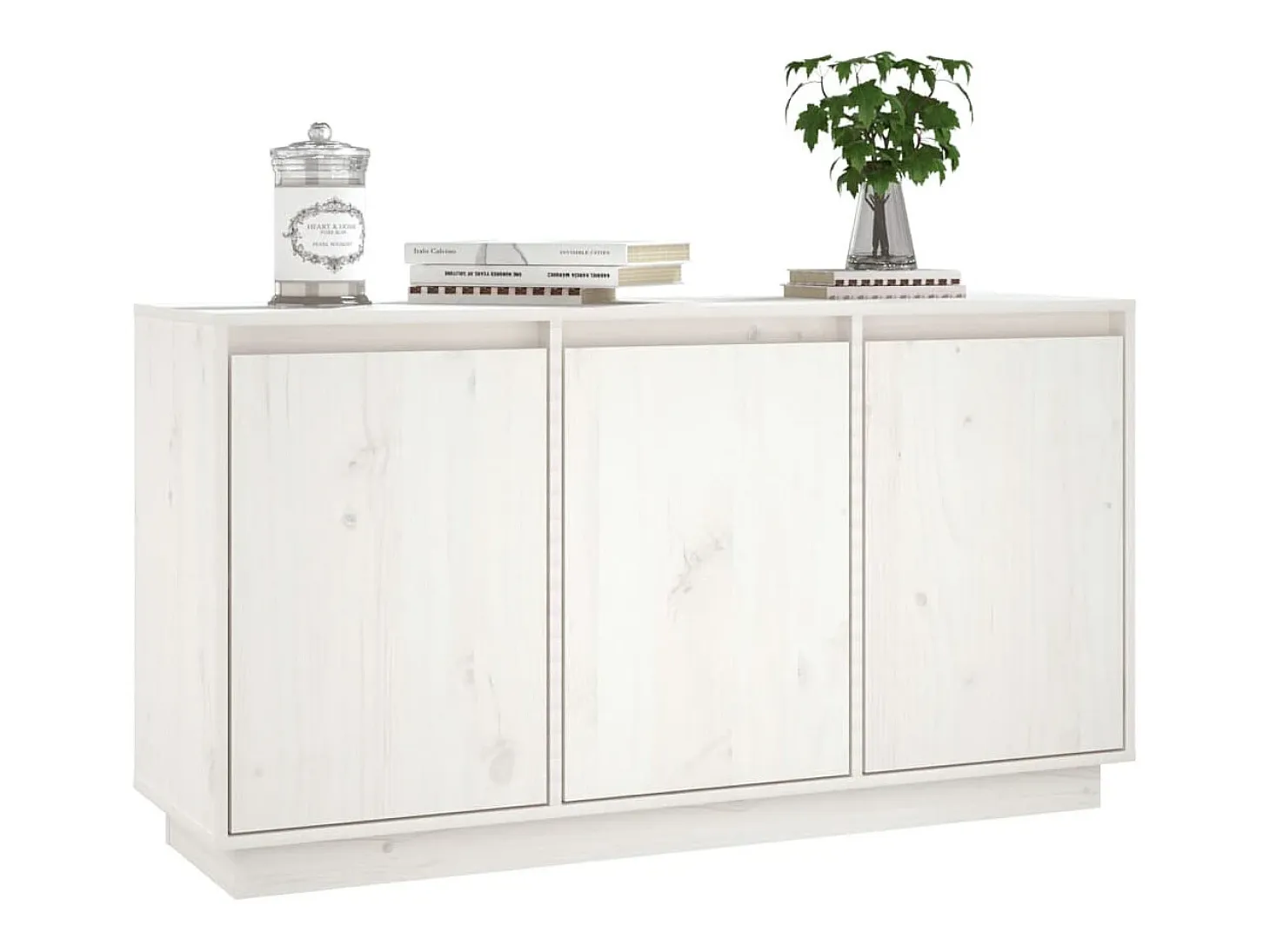 Aparador cómoda cómoda armario mueble organizador cocina salón salón 111 x 34 x 60 cm madera maciza de pino blanco 02_0030201