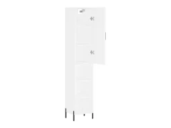 Aparador cómoda cómoda armario mueble organizador cocina salón salón alto 34,5 x 34 x 180 cm madera contrachapada blanco 02_0032332
