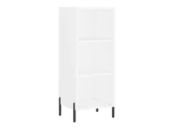 Aparador cómoda cómoda armario mueble organizador cocina salón salón alto 34,5 x 34 x 180 cm madera contrachapada blanco 02_0032332