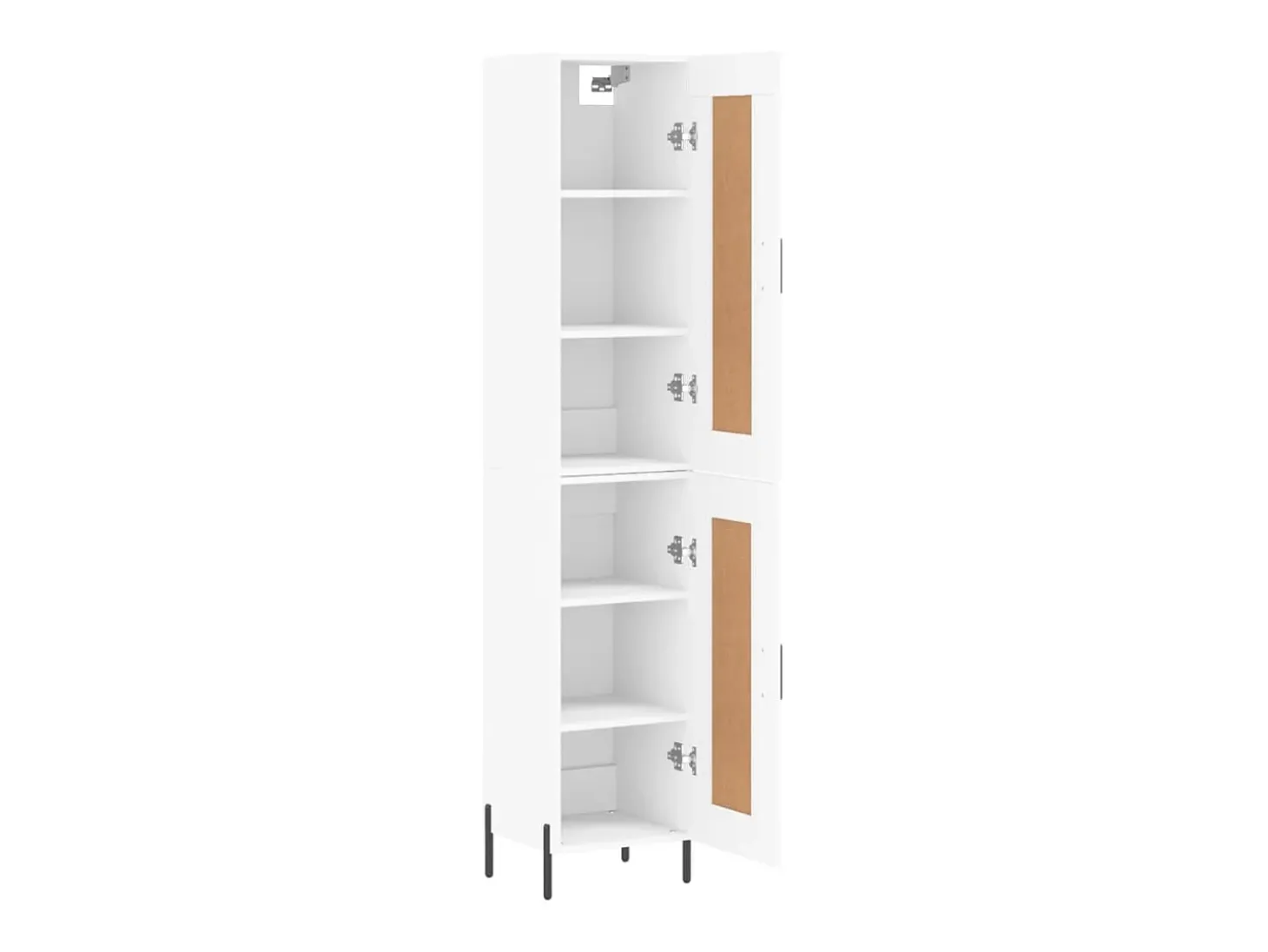 Aparador cómoda cómoda armario mueble organizador cocina salón salón alto 34,5 x 34 x 180 cm madera contrachapada blanco 02_0032265