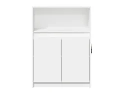 Aparador Cómoda Cómoda Armario Organizador Cocina Salón Salón con LED 72 x 34 x 100 cm Madera contrachapada blanca 02_0029773