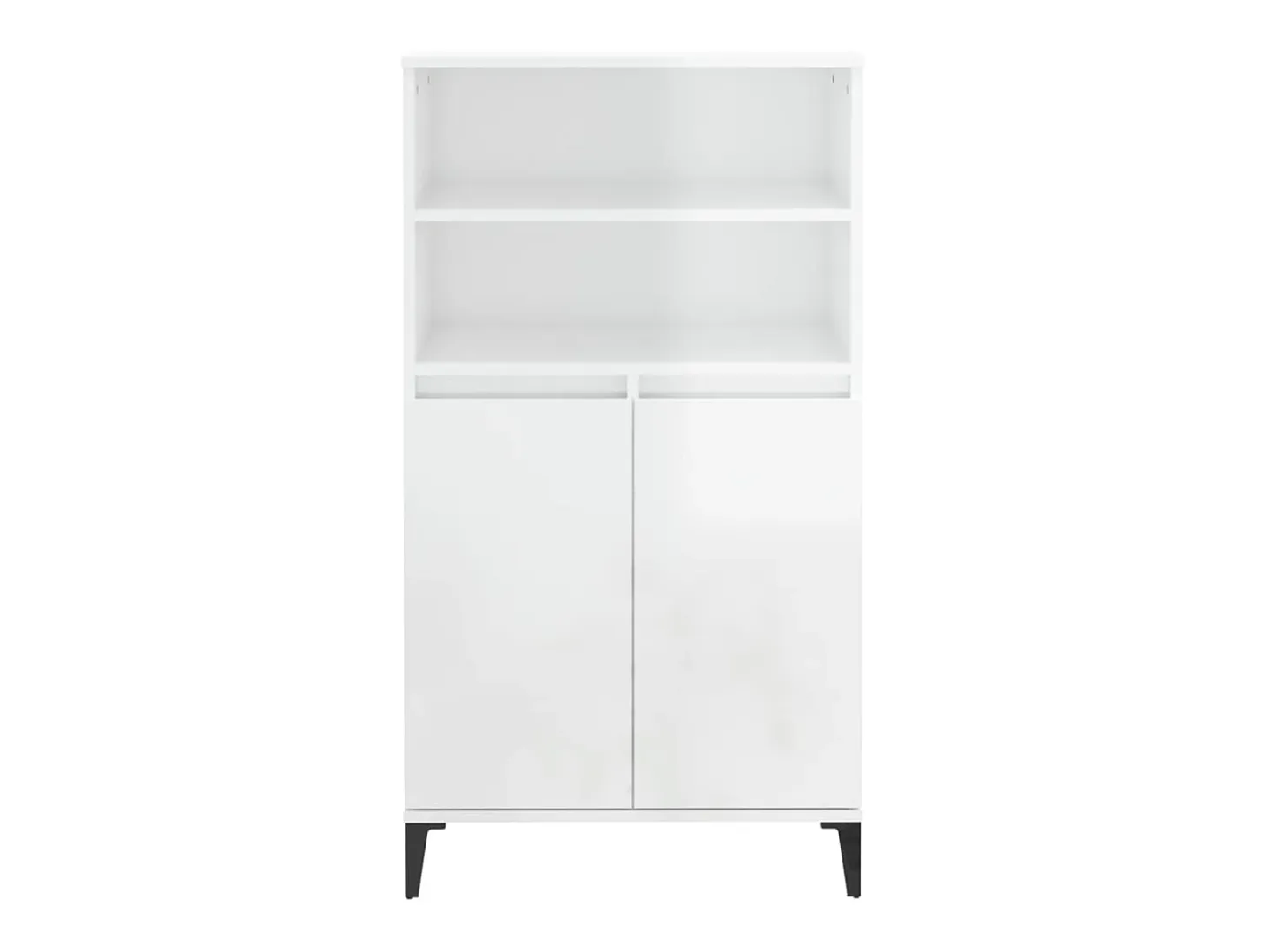 Aparador cómoda cómoda armario mueble organizador cocina salón salón alto brillo 60 x 36 x 110 cm madera contrachapada blanco 02_0032985