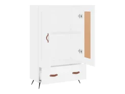 Aparador cómoda cómoda armario mueble organizador cocina salón salón alto 69,5 x 31 x 115 cm madera contrachapada blanco 02_0032505
