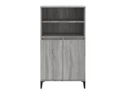 Aparador cómoda cómoda armario mueble organizador cocina salón salón alto Sonoma 60 x 36 x 110 cm madera contrachapada gris 02_0035383