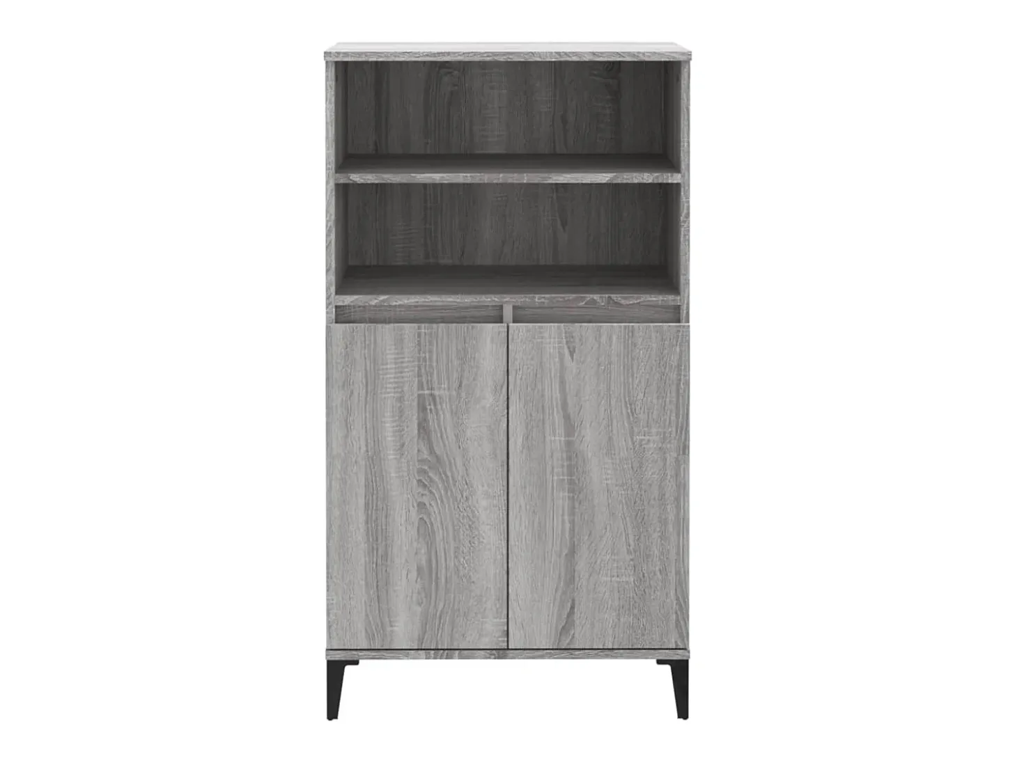 Aparador cómoda cómoda armario mueble organizador cocina salón salón alto Sonoma 60 x 36 x 110 cm madera contrachapada gris 02_0035383