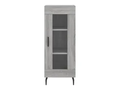 Aparador cómoda cómoda armario mueble organizador cocina salón salón alto Sonoma 34,5 x 34 x 180 cm madera contrachapada gris 02_0035328