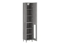 Aparador cómoda cómoda armario mueble organizador cocina salón salón alto Sonoma 34,5 x 34 x 180 cm madera contrachapada gris 02_0035328