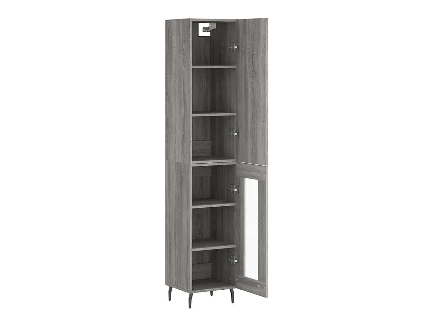Aparador cómoda cómoda armario mueble organizador cocina salón salón alto Sonoma 34,5 x 34 x 180 cm madera contrachapada gris 02_0035328