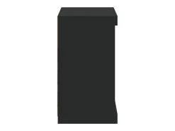 Aparador cómoda cómoda armario mueble organizador cocina salón salón con luces LED 60,5 x 37 x 67 cm negro 02_0030041