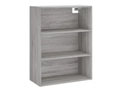 Aparador cómoda cómoda armario mueble organizador cocina salón salón alto Sonoma 69,5 x 34 x 180 cm madera contrachapada gris 02_0035482