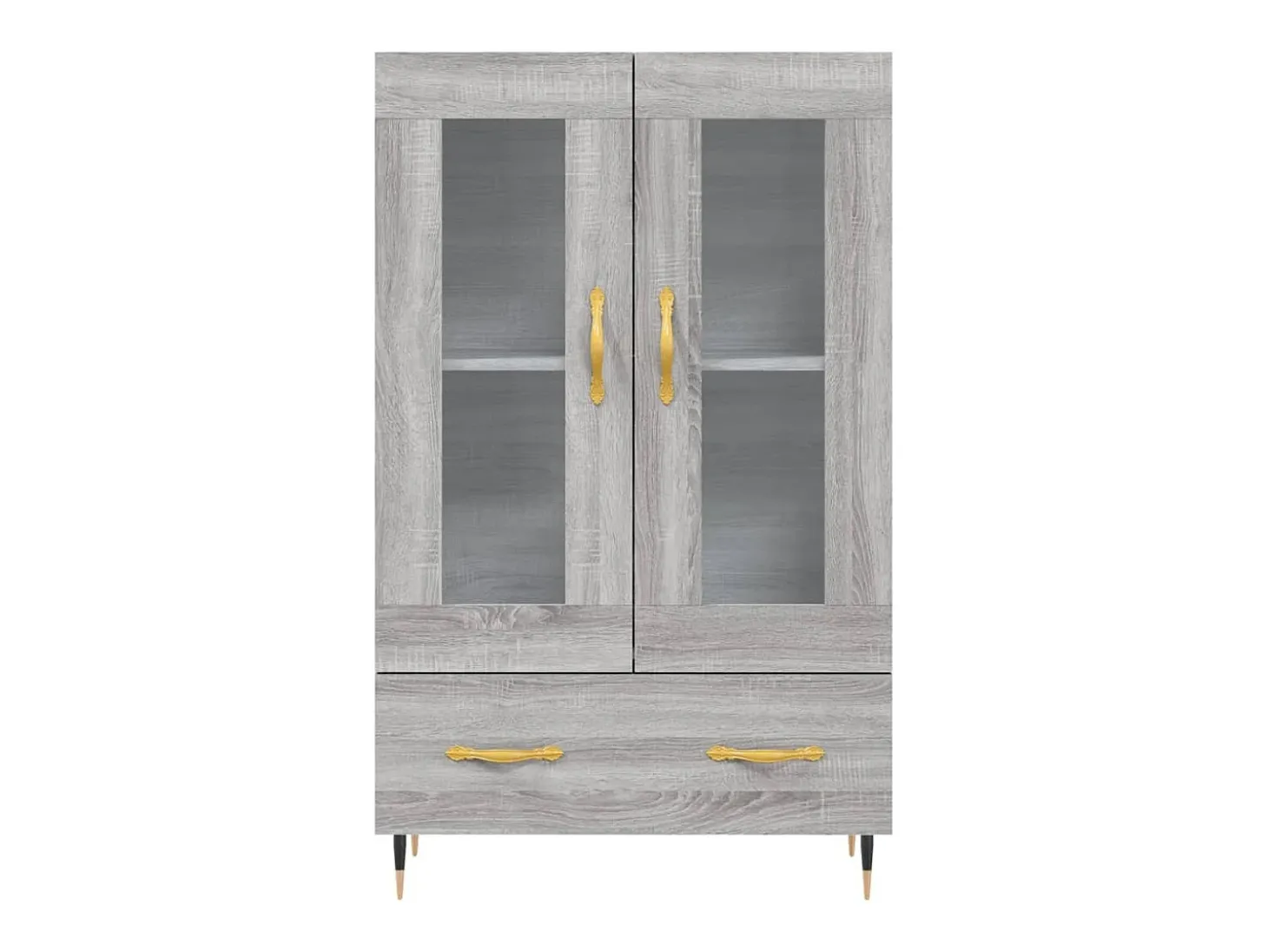 Aparador cómoda cómoda armario mueble organizador cocina salón salón alto Sonoma 69,5 x 31 x 115 cm madera contrachapada gris 02_0035406