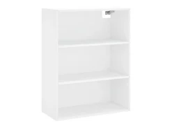 Aparador cómoda cómoda armario mueble organizador cocina salón salón alto 69,5 x 34 x 180 cm madera contrachapada blanco 02_0032555