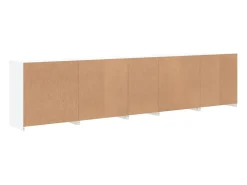 Aparador cómoda cómoda armario mueble organizador cocina salón salón con luces LED 283 x 37 x 67 cm blanco 02_0029847