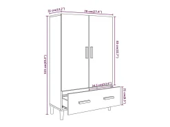 Aparador cómoda cómoda armario unidad de almacenamiento organizador cocina salón salonsonoma 70 x 31 x 115 cm madera contrachapada gris 02_0036504