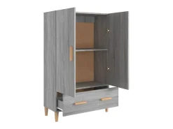 Aparador cómoda cómoda armario unidad de almacenamiento organizador cocina salón salonsonoma 70 x 31 x 115 cm madera contrachapada gris 02_0036504