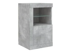 Aparador cómoda cómoda armario mueble organizador cocina salón salón con luces LED 123 x 37 x 67 cm gris 02_0029974