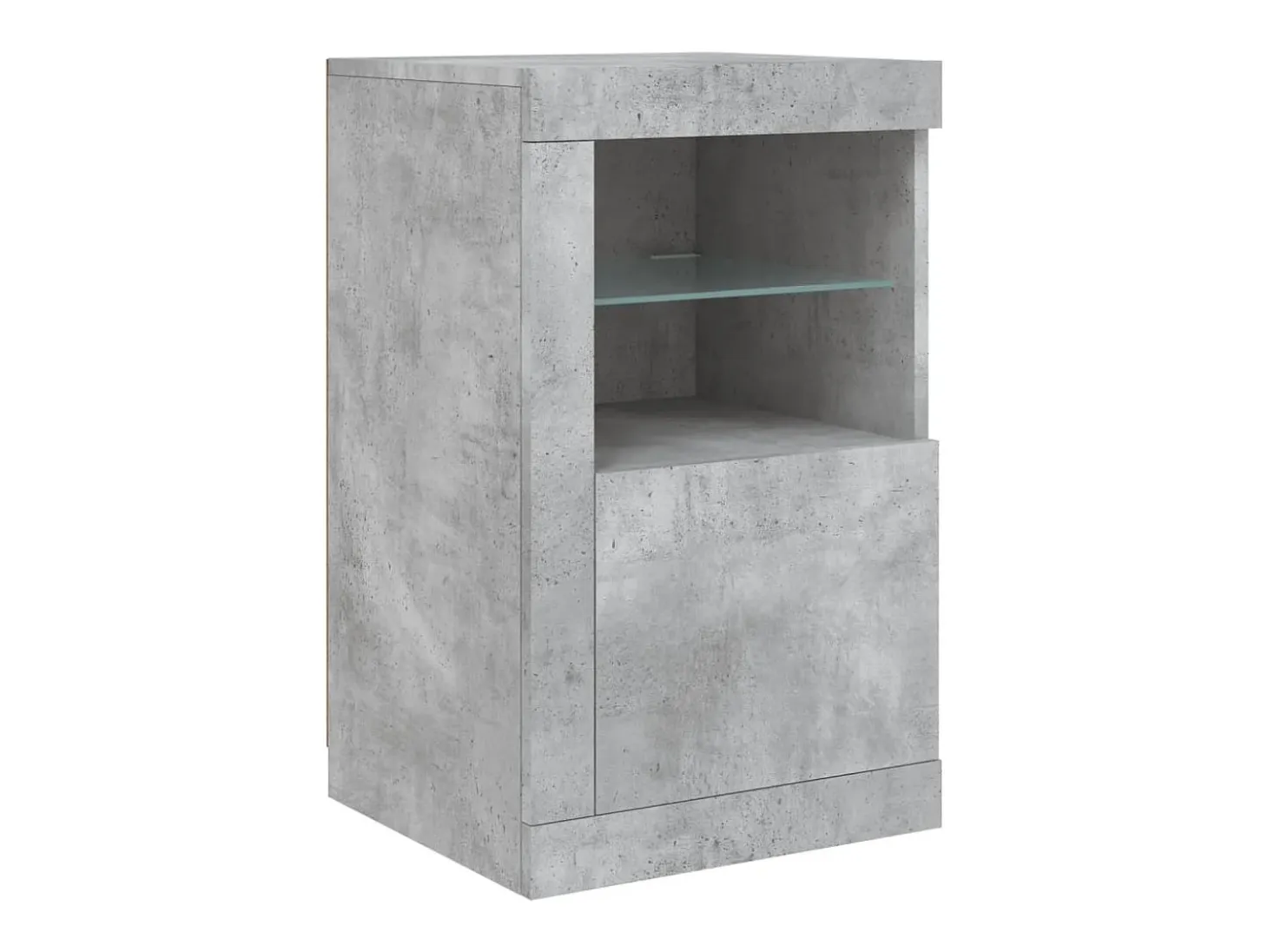 Aparador cómoda cómoda armario mueble organizador cocina salón salón con luces LED 123 x 37 x 67 cm gris 02_0029974