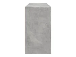 Aparador cómoda cómoda armario mueble organizador cocina salón salón con luces LED 123 x 37 x 67 cm gris 02_0029974