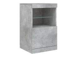 Aparador cómoda cómoda armario mueble organizador cocina salón salón con luces LED 123 x 37 x 67 cm gris 02_0029974