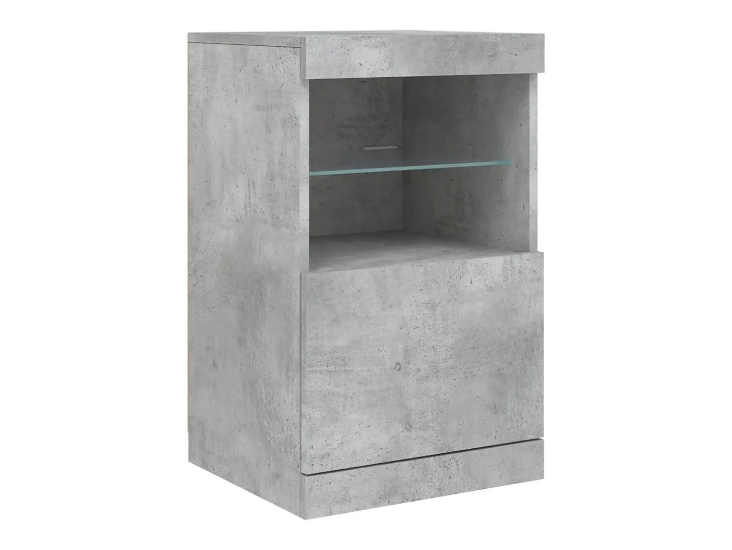 Aparador cómoda cómoda armario mueble organizador cocina salón salón con luces LED 123 x 37 x 67 cm gris 02_0029974