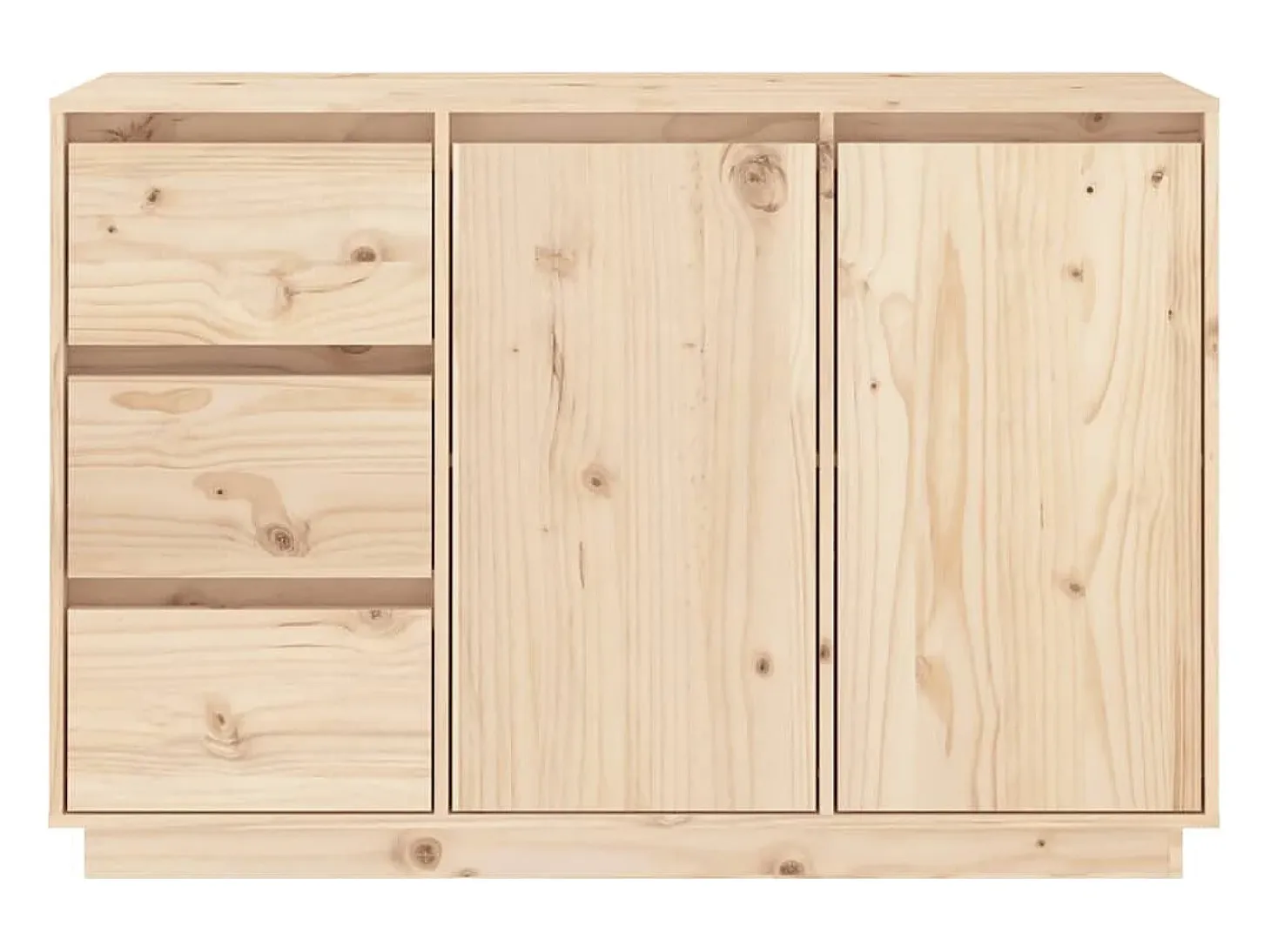 Aparador cómoda cómoda armario mueble organizador cocina salón salón 111 x 34 x 75 cm madera maciza de pino marrón 02_0029524