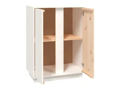 Aparador cómoda cómoda armario mueble organizador cocina salón salón 60 x 35 x 80 cm madera maciza de pino blanco 02_0030373