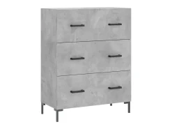 Aparador cómoda cómoda armario mueble organizador cocina salón salón alto 69,5 x 34 x 180 cm madera contrachapada gris 02_0034631