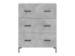 Aparador cómoda cómoda armario mueble organizador cocina salón salón alto 69,5 x 34 x 180 cm madera contrachapada gris 02_0034631