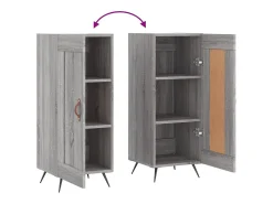 Aparador cómoda cómoda armario mueble organizador cocina salón salón Sonoma 34,5 x 34 x 90 cm madera contrachapada gris 02_0036329