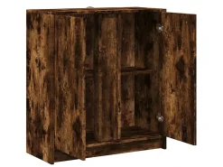 Aparador cómoda cómoda armario mueble organizador cocina salón salón con LED 77 x 34 x 85 cm madera contrachapada marrón 02_0029784